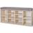 vidaXL Skobænk 10 rum egetræsfarve Skostativ 103x48cm