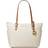 Michael Kors Jet Set East/West Signature Tote Bag - Vanilla/Acorn/Gold