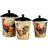 Certified International Gilded Rooster Kitchen Container 3pcs