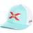 Columbia PFG Fish Flag Mesh Ball Cap High Crown - Gulf Stream/White