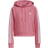 Adidas Women's Essentials 3-Stripes Cropped Hoodie - Rose Tone/White