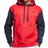 Champion Powerblend Fleece Embroidered C Logo Colorblock Hoodie - Scarlet/Navy