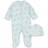 Little Me Floral Spray Footed One-Piece & Hat - Mint (LBQ03985N)