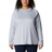 Columbia Women’s PFG Tidal Tee II Long Sleeve Plus - Cirrus Grey/Electric Turquoise Logo