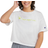 Champion Script Logo Crush-Dye Cropped Tee - White