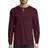 Hanes Beefy-T Henley Long-Sleeve T-shirt - Mulled Berry