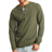 Hanes Beefy-T Henley Long-Sleeve T-shirt - Camouflage Green Heather