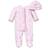 Little Me Damask Scroll Footed One-Piece & Hat - Pink Multi (LBQ03515N)