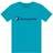 Champion Big Kid's Classic Script Tee - Electric Cyan