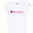 Champion Big Girl's Script Logo Classic Tee - White