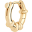 Maria Black Spring Huggie - Gold