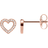 Thomas Sabo Hearts Ear Studs - Rose Gold/Transparent