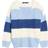 Vero Moda Julie Bar Stripe V-Neck Sweater - Grapemist Stripe