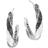 John Hardy Twisted Hoop Earring - Silver/Black