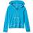 Hanes Girl's Slub Jersey Full-Zip Hoodie - Process Blue