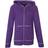 Hanes Girl's Slub Jersey Full-Zip Hoodie - Purple Crush