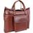 McKlein Edgefield | 17” Leather Roll-Top Laptop Briefcase - Brown