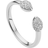 Monica Vinader Fiji Bud Stacking Ring - Silver/Diamonds