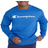 Champion Powerblend Fleece Crew Script Logo - Bright Royal