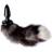 Tailz Grey Fox Tail Analplugg Svart