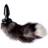 Tailz Grey Fox Tail Butt Plug Black