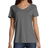 Hanes Women's Perfect-T Short Sleeve V-Neck T-Shirt - Smoke Grey