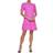 DKNY Ruched Sleeve Trapeze Dress - Cosmic Pink