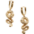 John Hardy Naga Drop Earrings - Gold/Blue