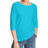 Hanes Women's Stretch Cotton Raglan Sleeve Tee - Flying Turquoise