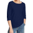 Hanes Women's Stretch Cotton Raglan Sleeve Tee - Navy