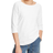 Hanes Women's Stretch Cotton Raglan Sleeve Tee - White