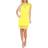 White Mark Women's Lace Trim Mini Dress - Yellow