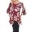 White Mark Women's Blanche Tunic Top - Red