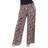 White Shark Solid Palazzo Pants Plus Size - Black/Brown Paisley