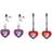 XR Brands Charmed Light Up Heart Tweezer Brystklemmer