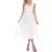 White Mark Women's Tiered Midi Dress - White