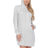 White Mark Women's Hooded Sweatshirt Dress - Grey