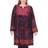 White Shark Embroidered Sweater Dress Plus Size - Purple