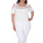 White Mark Bexley Tunic Top Plus Size - White