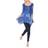 White Mark Women's Rella Tunic Top - Blue Bubbles