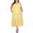 White Mark Scoop Neck Tiered Midi Dress - Yellow