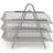 3-Tier Steel Mesh Paper Tray Desk Organizer