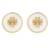 Tory Burch Kira Circle Stud Earring - Gold/White