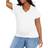 Motherhood Plus Size V-Neck Side Ruched Maternity Tee White (91062-10)