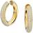 Swarovski Dextera Medium Hoop Earrings - Gold/Transparent