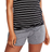 Motherhood Under Belly French Terry Lounge Maternity Short Grey (95239-2)