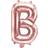 PartyDeco Rosa Guld B-Bokstavsballong 35 cm