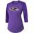 Majestic Threads Baltimore Ravens Tri-Blend Raglan 3/4-Sleeve Lamar Jackson 8. Sr