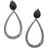 John Hardy Carved Chain Teardrop Earring - Silver/Black