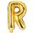 PartyDeco Guld R-Bokstavsballong 35 cm